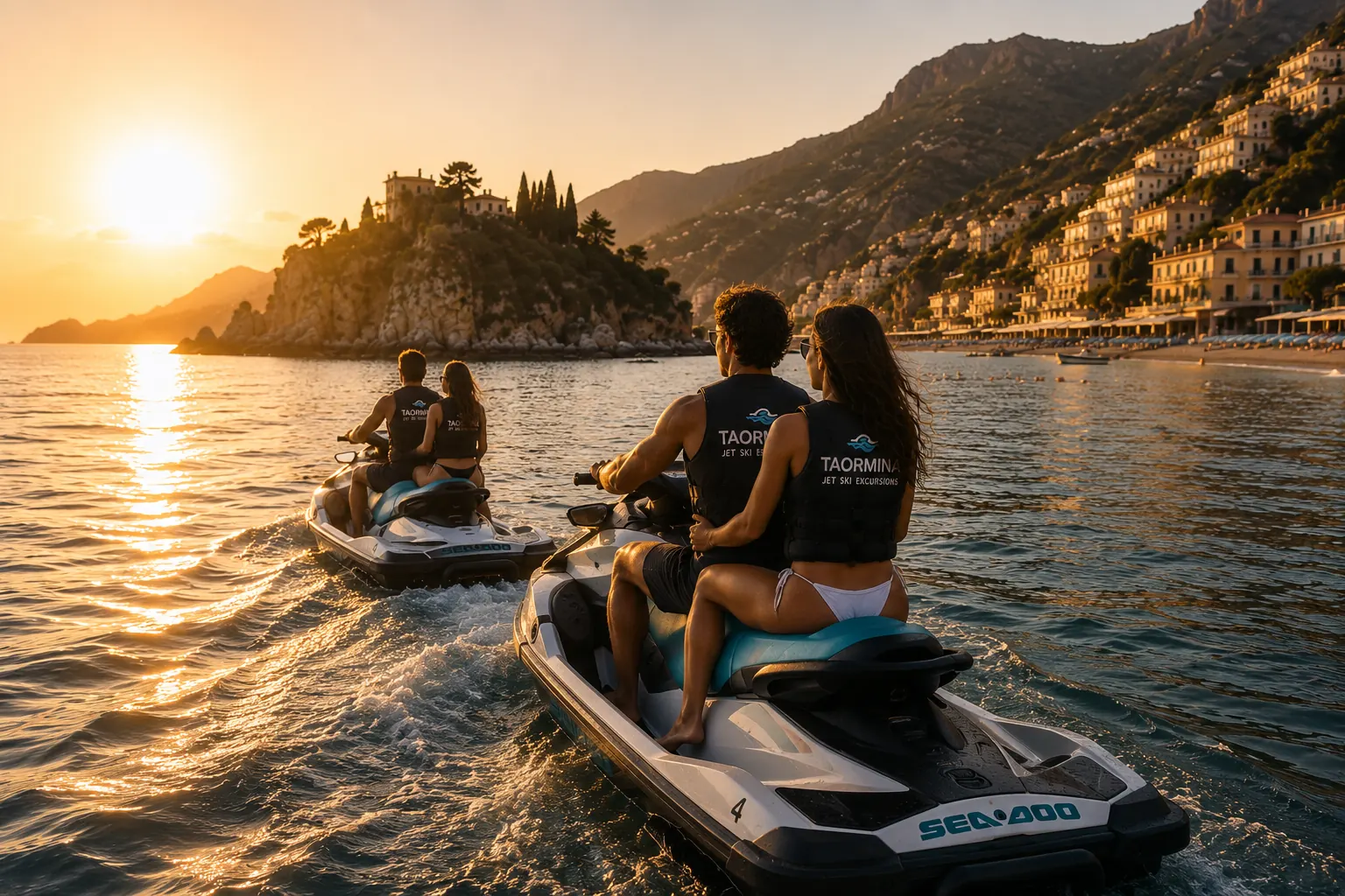 Rientro al tramonto da un'escursione costiera